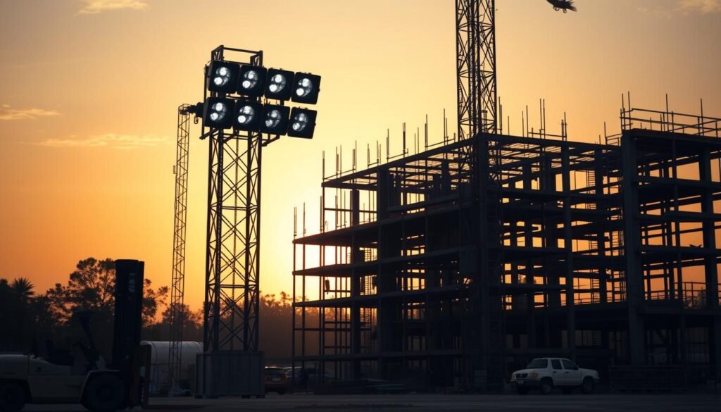 O que está incluso no aluguel de torre de iluminação