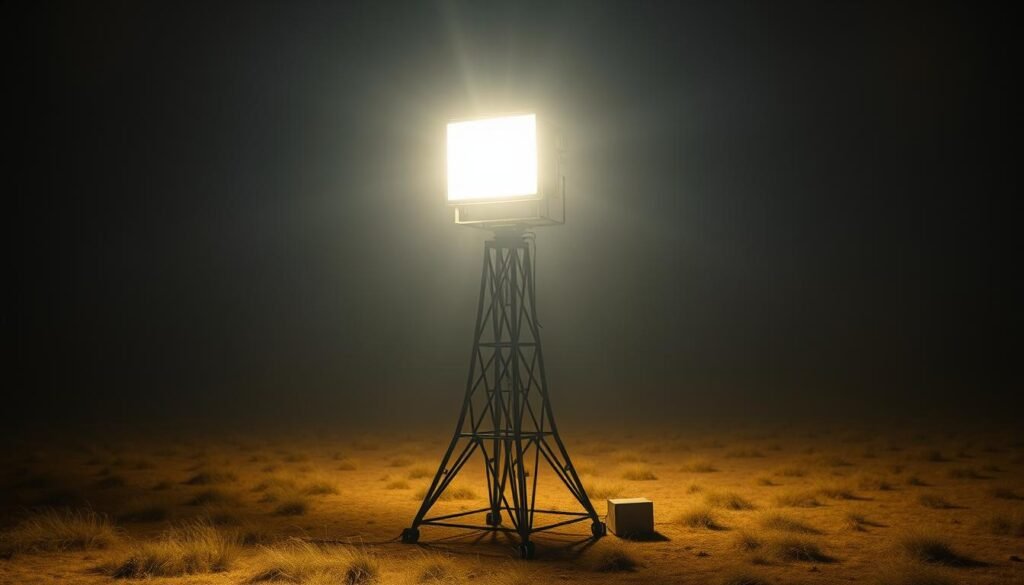 Aluguel de torre de iluminação a diesel em áreas sem energia